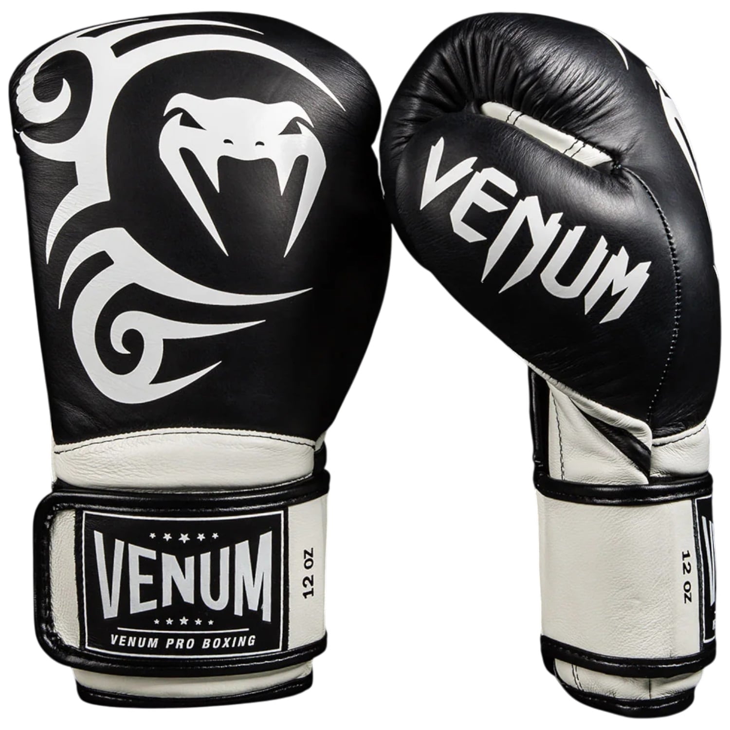 Manusi piele box Venum Giant 2.0 Mike Tyson Pro-Negru/Alb-10 oz