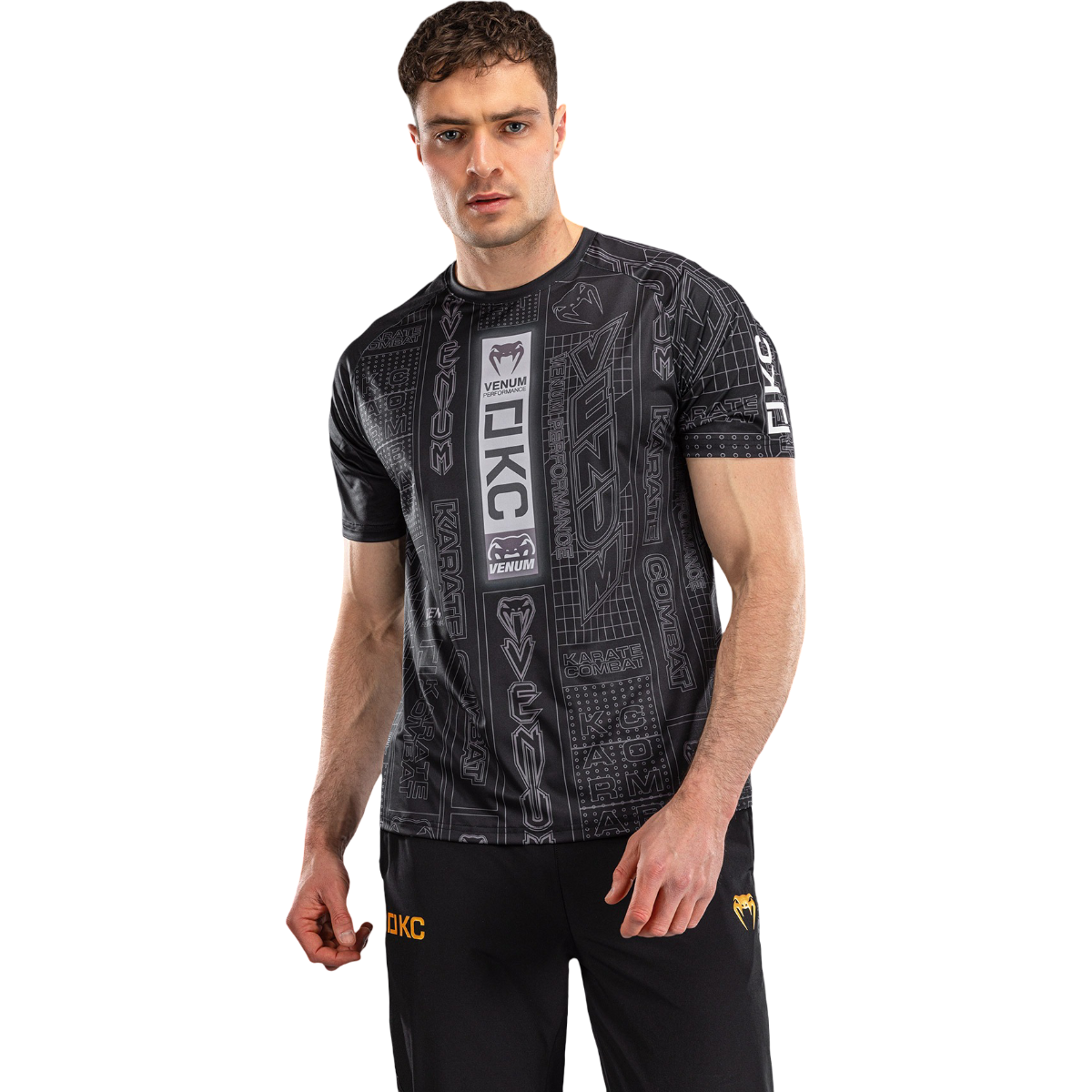 Tricou antrenament Venum Karate Combat Dry Tech-Negru/Alb-S