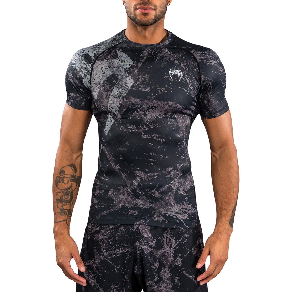 Tricou compresie barbati Venum Rage & Workout-Negru/Gri-S