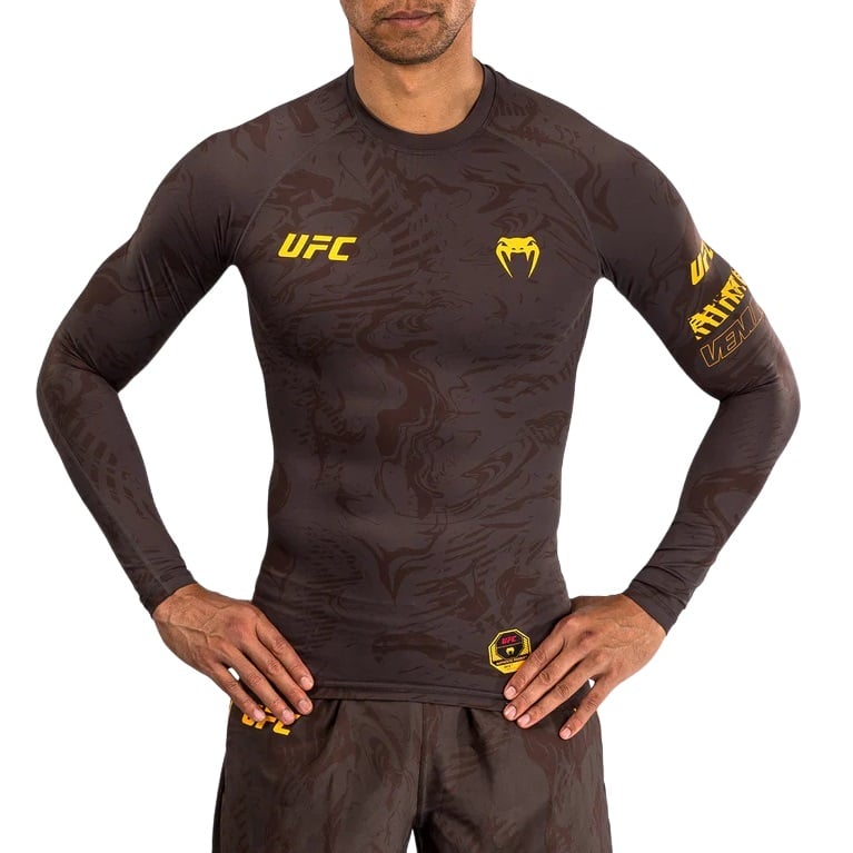 Bluza compresie barbati Venum UFC Fusion Fight Week-Maro/Auriu-XL