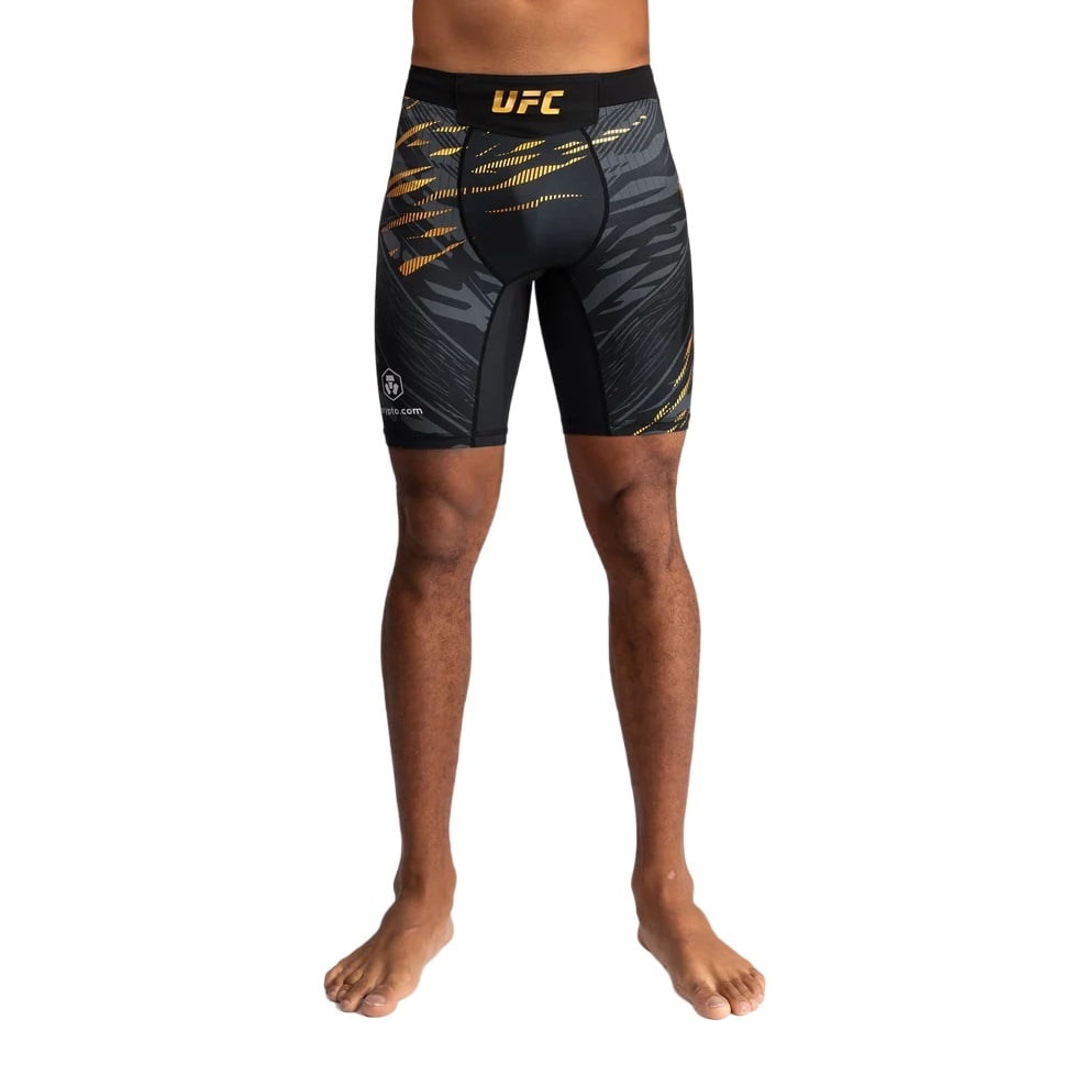 Sort compresie barbati Venum UFC Fusion Authentic Fight Night-Negru/Auriu-S