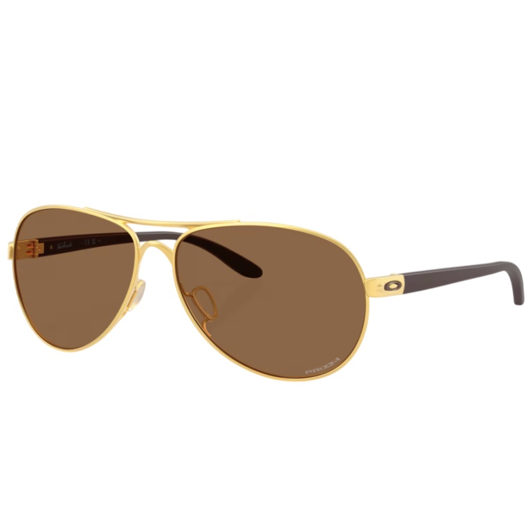 Ochelari de soare Oakley Feedback Satin Gold-Green Chrome / Prizm Bronze