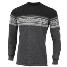 Pulover merino barbati Aclima DesignWool Marius-Negru/Gri-S