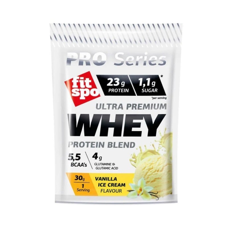 Proteina Zer FITSPO PRO Whey Protein, Aroma inghetata vanilie, 30 g