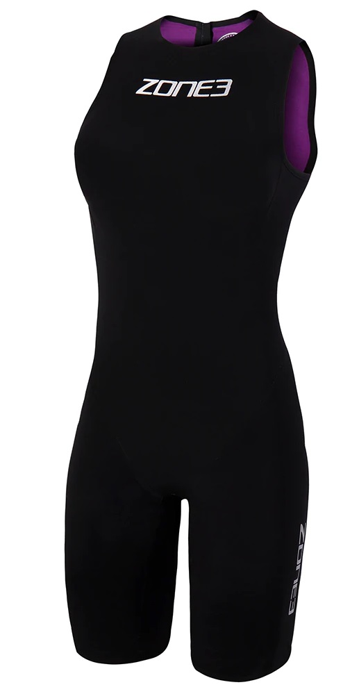 Costum inot dama Zone3 Swimskin Streamline Sleeveless-Negru/Violet-S