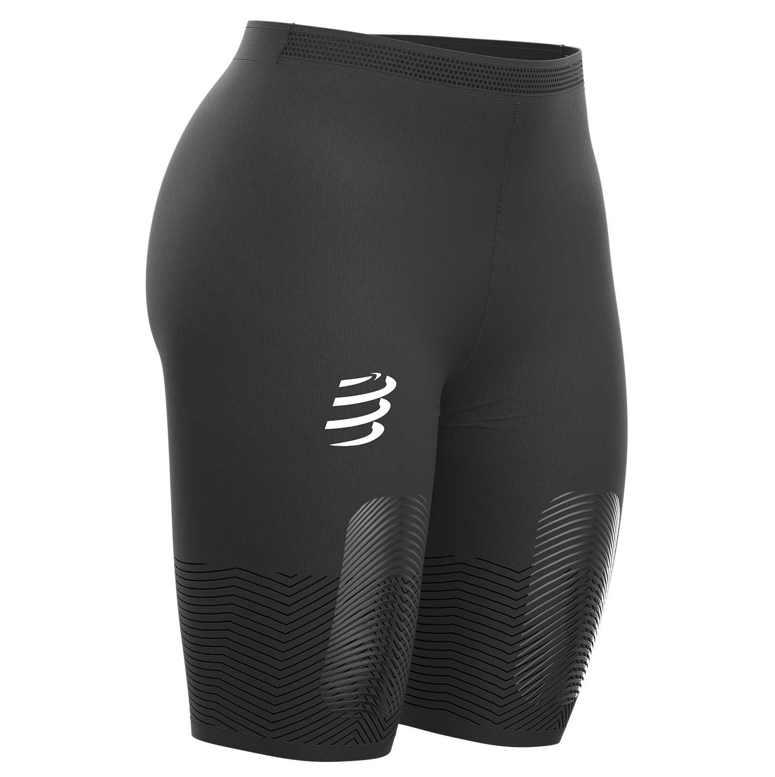 Colanti scurti compresie alergare dama Compressport Trail Under Control-Negru-T2