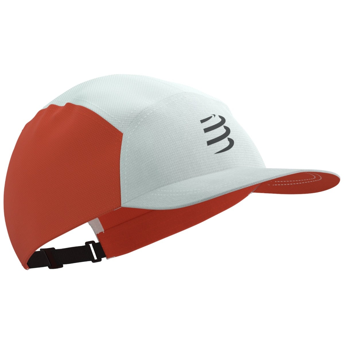 Sapca alergare Compressport 5 Panel SS 2026-Alb/Portocaliu