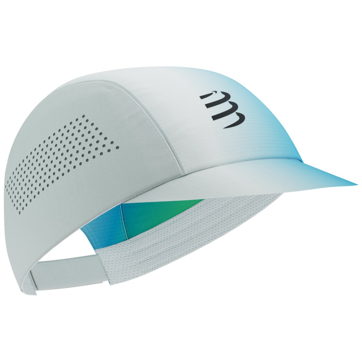 Sapca alergare Compressport Pro Racing SS 2026-Alb/Turcoaz