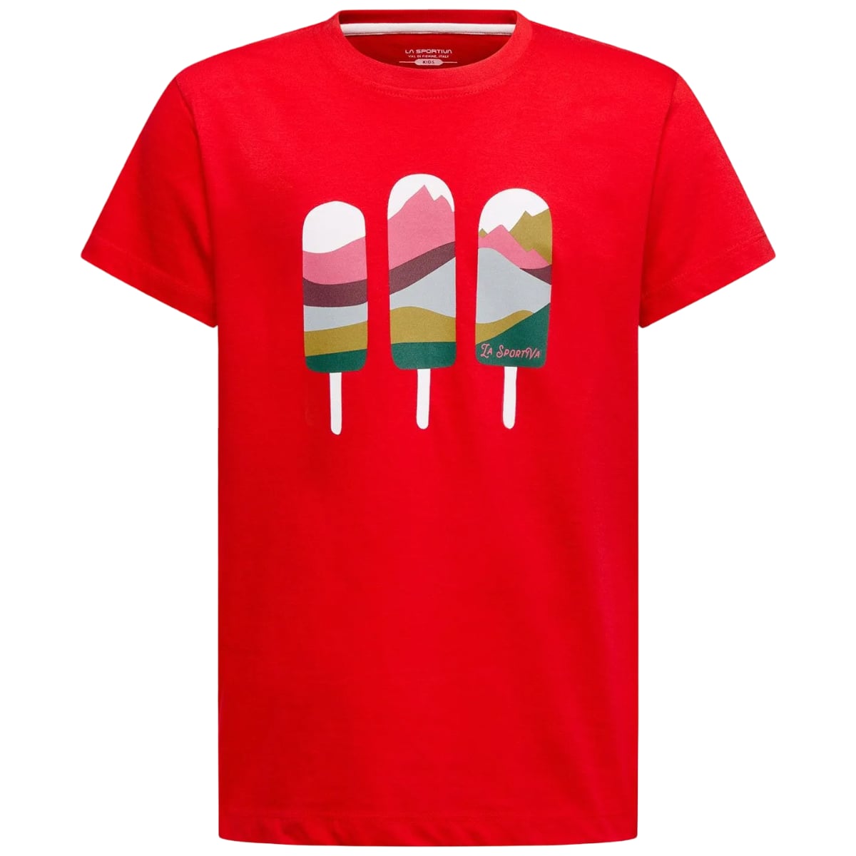 Tricou copii La Sportiva Icy Mountains-Rosu-110