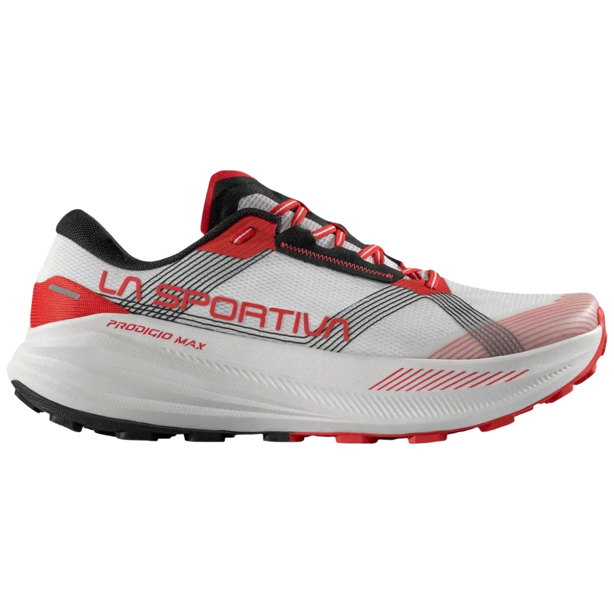 Pantofi alergare trail barbati La Sportiva Prodigio Max-Alb/Rosu-43